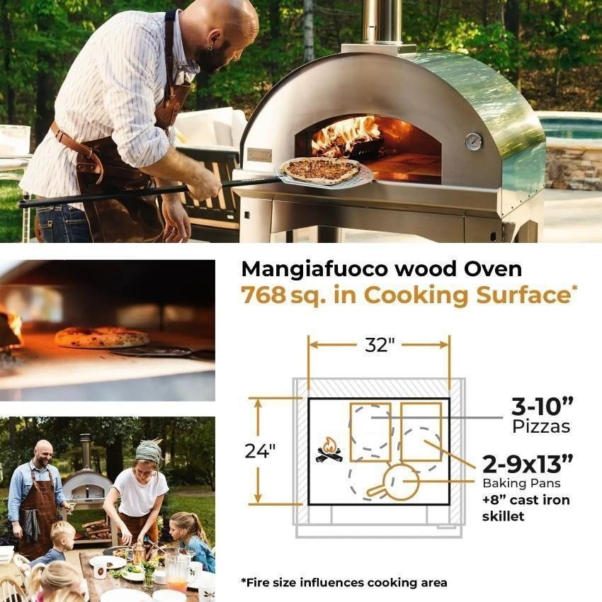 Fontana Forni Mangiafuoco Wood-Fired Pizza Oven – Anthracite – FTMF-A - Image 7